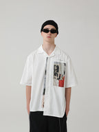 Hollow Asymmetrical Cuban Shirt