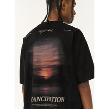 Load image into Gallery viewer, Handpainted Sunset Suede Tee
