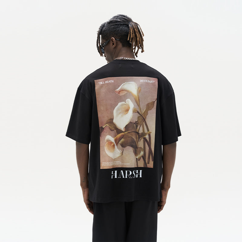 Calla Lily Oil Painting Printed Tee