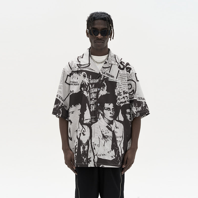 Rock Band Full Printed Cuban Shirt