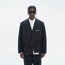 Load image into Gallery viewer, Asymmetric Deconstruction Loose Suit Jacket

