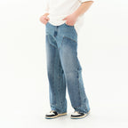 Washed Loose Patches Jeans