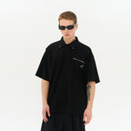 Zipper Pocket Deconstructed Polo Shirt