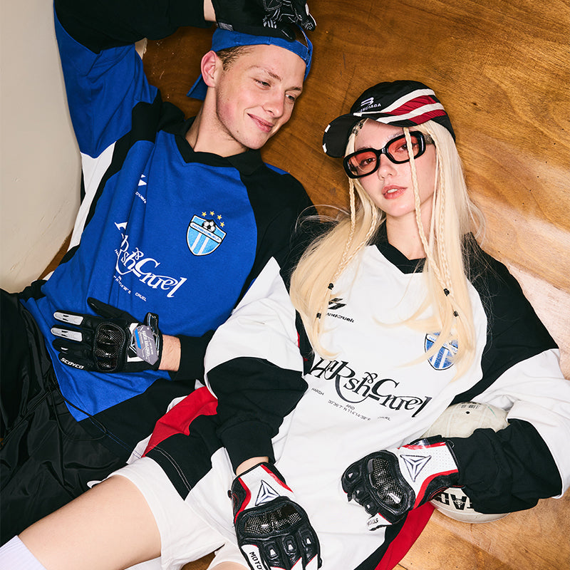 Retro Stitching Two Pieces L/S Jersey