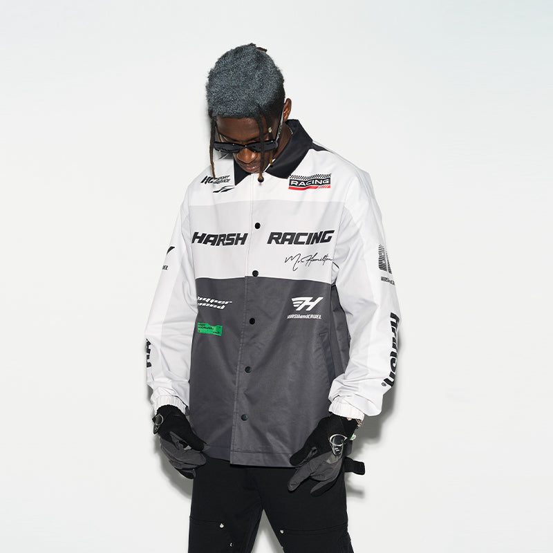 Colorblock Logo Racing Coach Jacket