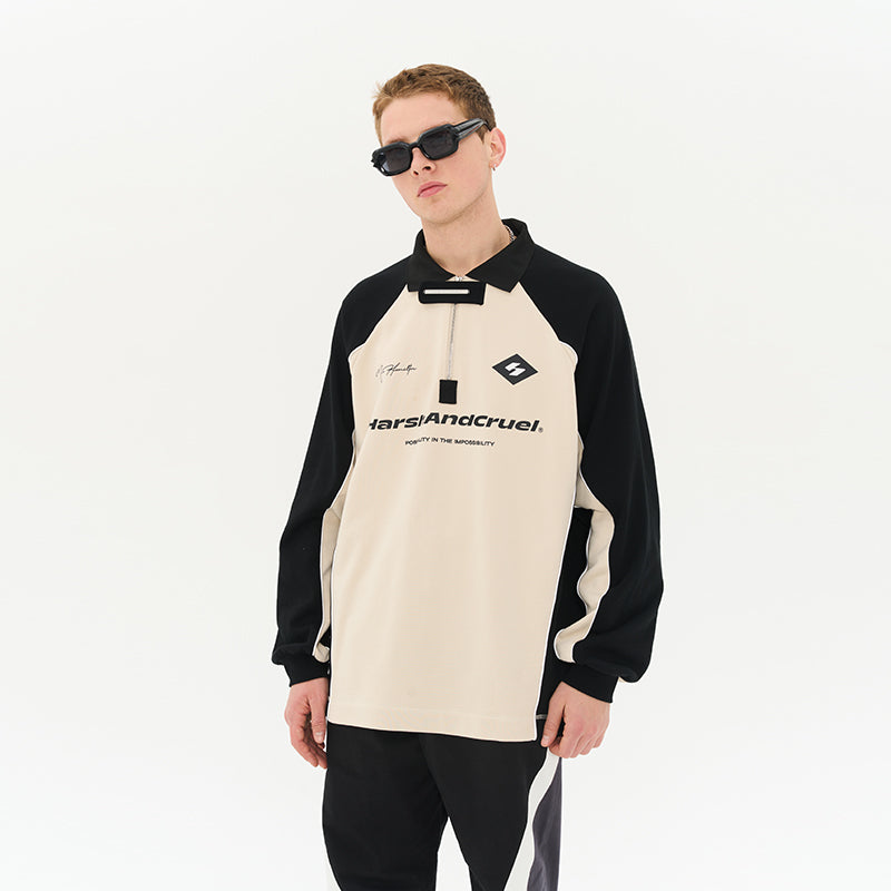 Retro Zipper Polo Shirt
