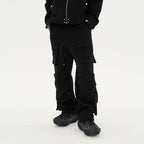 Drawstrings Folded Pockets Trousers