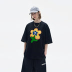 Handpainted Flower Printed Tee