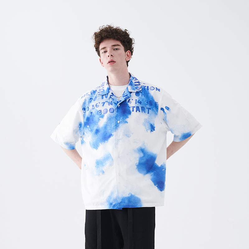 Watercolor Painting Full Print Cuban Shirt