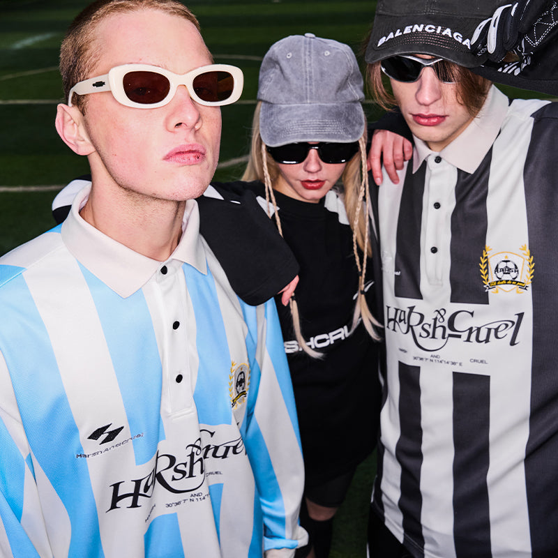 Harsh & Cruel Handwritten Logo Striped Jersey
