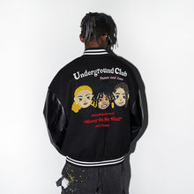 Load image into Gallery viewer, Cartoon Faces Varsity Jacket
