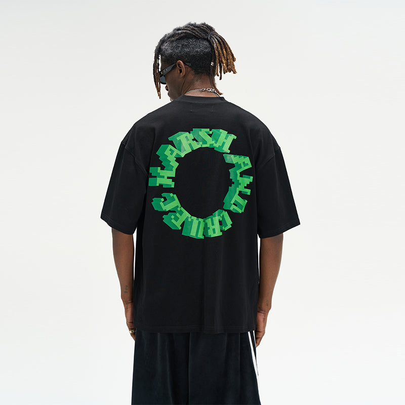 3D Pixel Logo Printed Tee