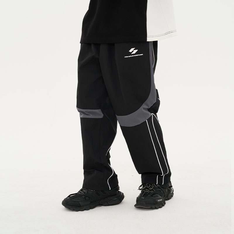 Splicing Irregular Stitching Loose trousers