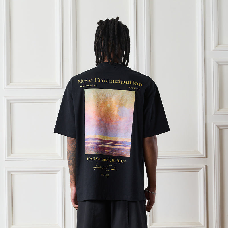 Sunset Oil Painting Logo Tee