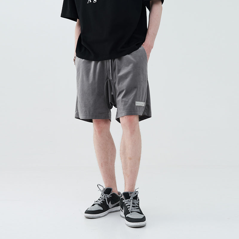 Logo Velvet Shorts