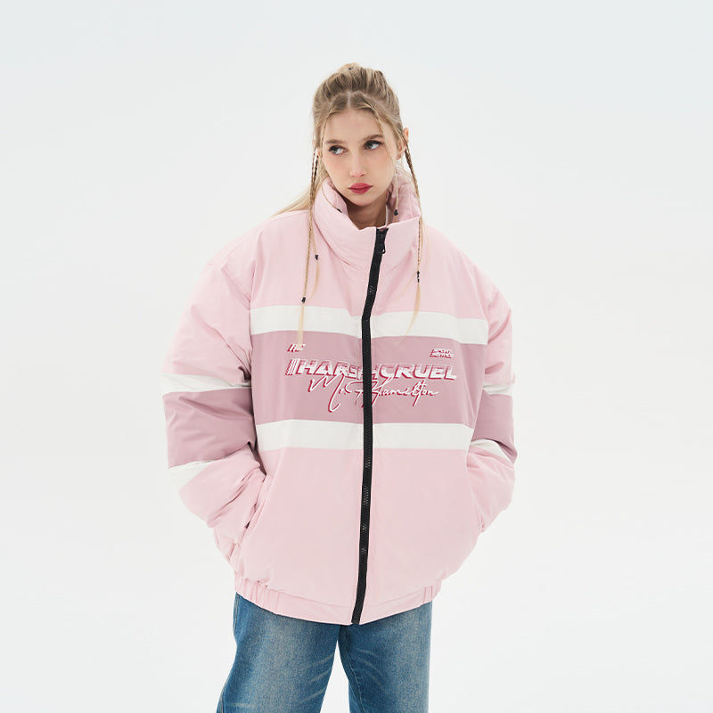 Printed Logo Stitching Padded Jacket