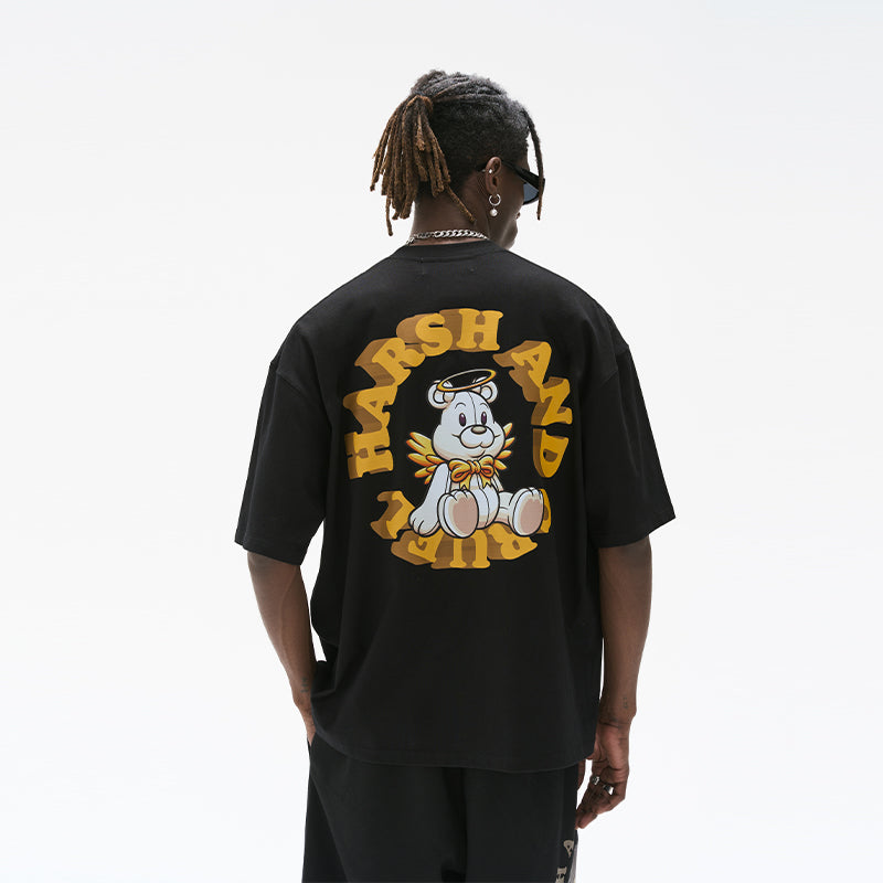 Angel Teddy Bear Logo Ring Printed Tee