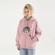 Load image into Gallery viewer, Cartoon Face Zipper Sweater
