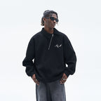 Zipper Asymmetric Polo Shirt