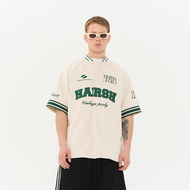 Vintage Embroidered Logo Jersey Shirt