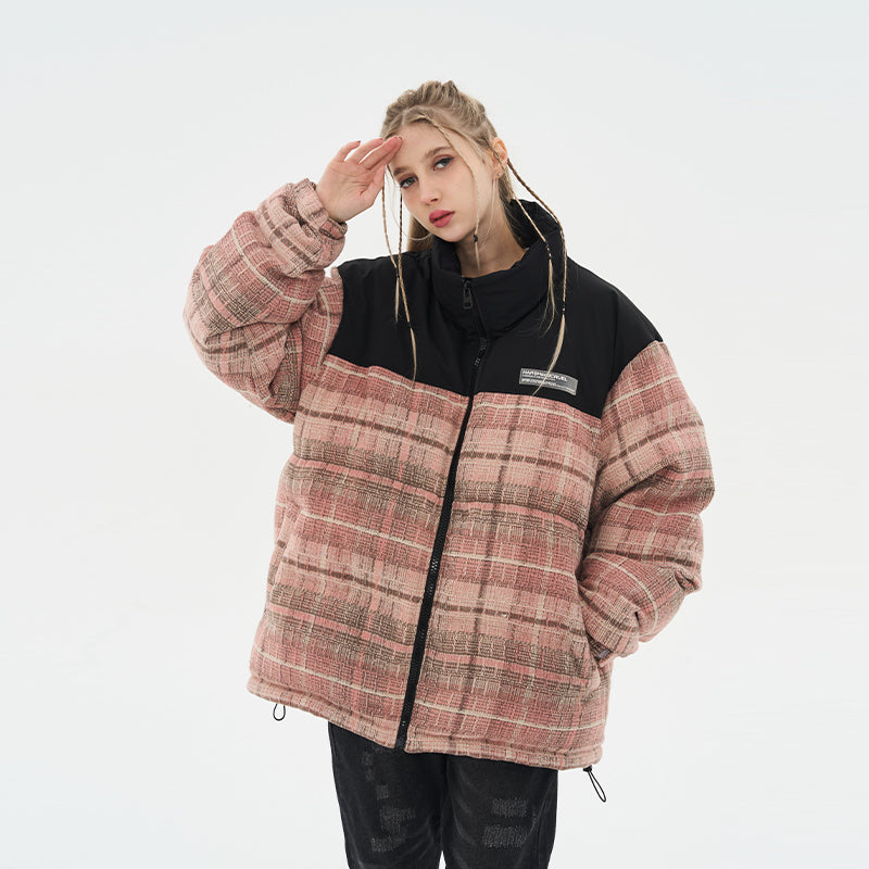 Plaid Padded Down Jacket