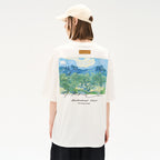 Van Gogh Oil Painting Handwritten Logo tee