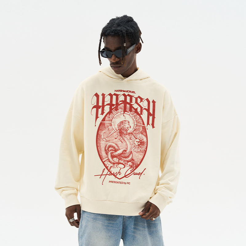 Medieval Emblem Printed Hoodie