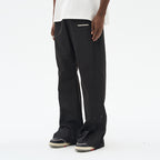 Wide Leg Buttons Flared Trousers