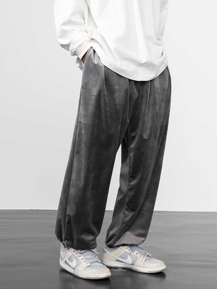 Basic Velvet Loose Trousers