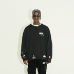 Distressed Logo Sweater