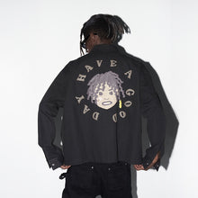 Load image into Gallery viewer, Cartoon Face Foam Print Jacket
