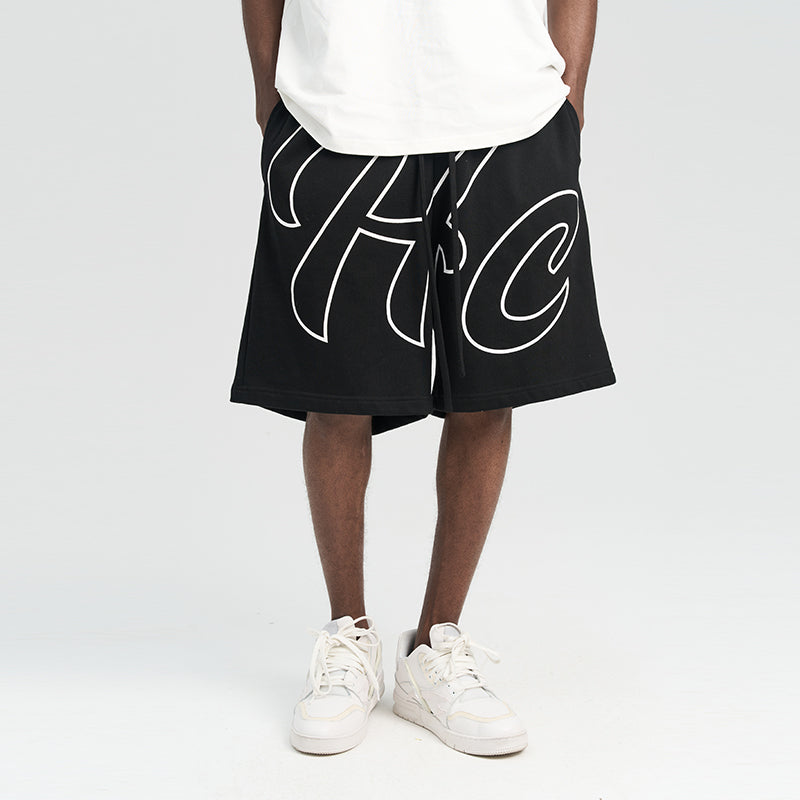 Handwritten Logo Printed Shorts
