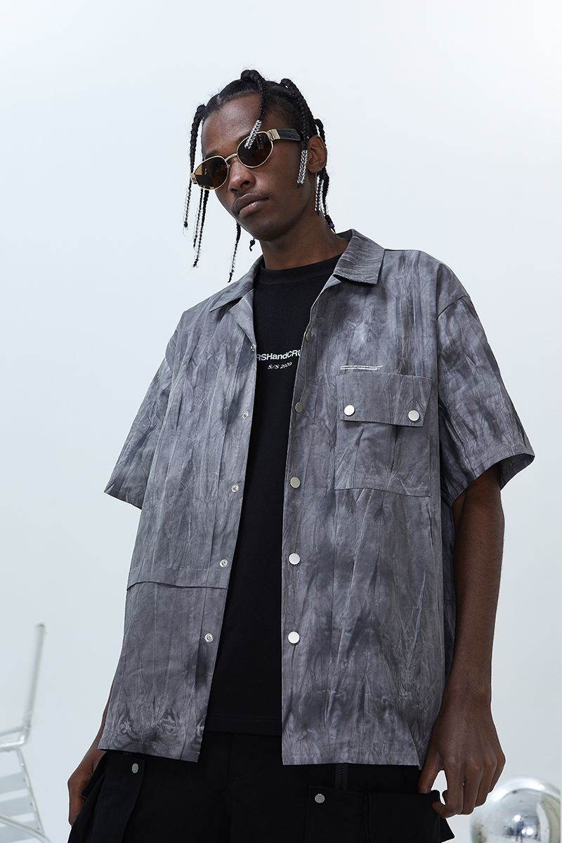 Mottled Washed Cuban Shirt