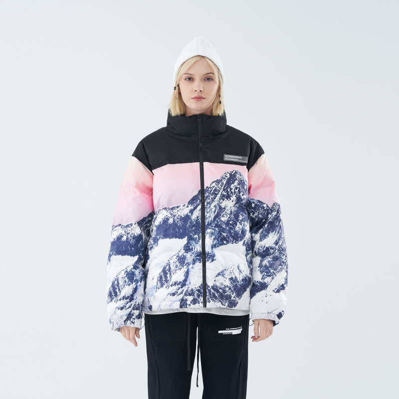 Snow Mountain Sunset Down Jacket