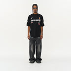 Round Neck Logo Racing Printed Tee