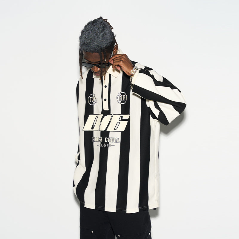 Striped Logo L/S Jersey Shirt
