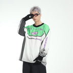 Round Neck Logo Racing L/S Tee