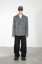 Embroidered Logo Loose Suit Jacket
