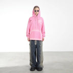 Destroyed Washed Drawstrings Hoodie