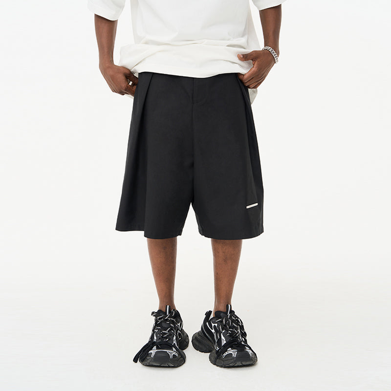 Pleated Casual Suit Shorts
