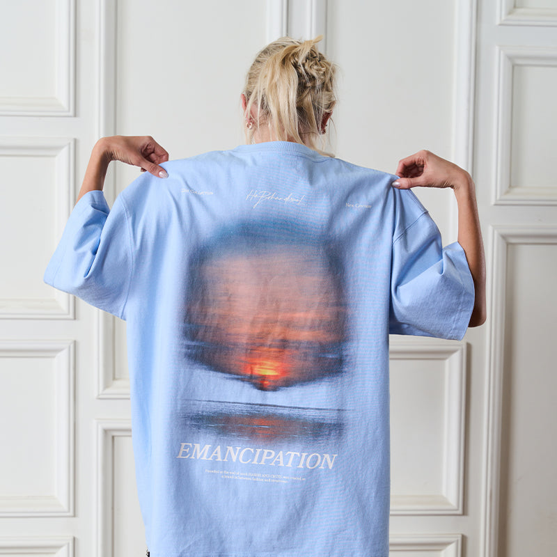 Oil Painting Beach Sunset Tee