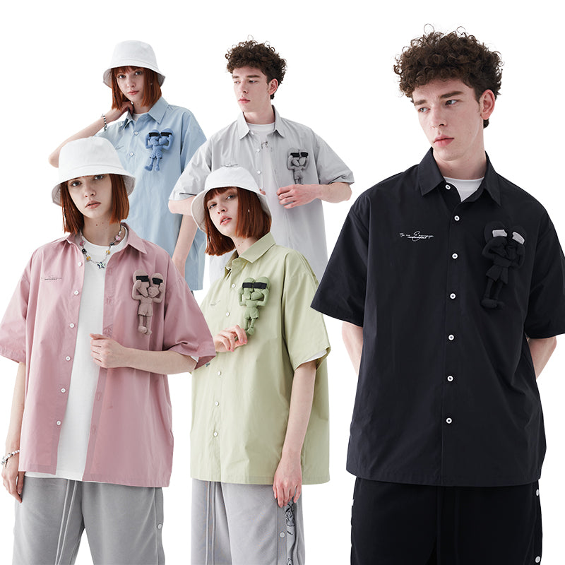 Broken Heart Stitched Handwriting Logo Shirt