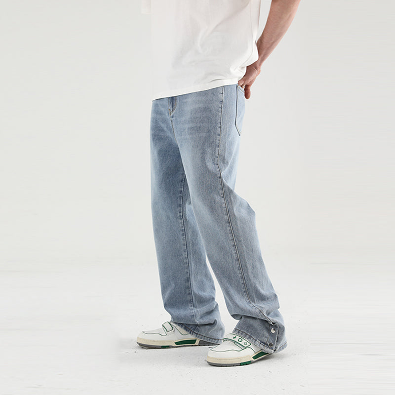 Snap Buttons Adjustable Denim