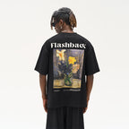 Oil Painting Flowerpot Printed Tee