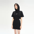 Hollow Waist Logo Dress