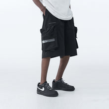 Load image into Gallery viewer, PVC Stitching Pleated Cargo Shorts
