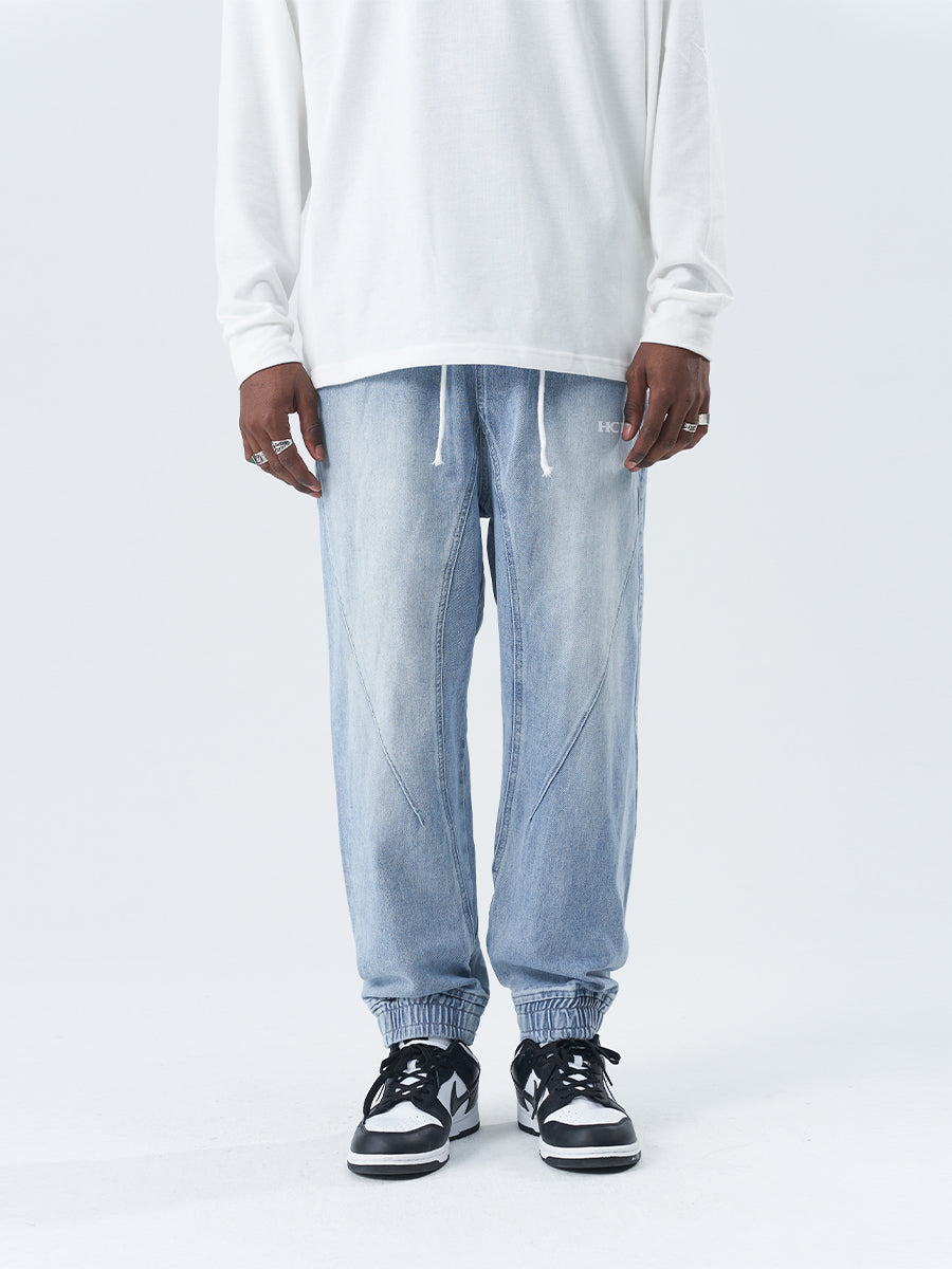 Irregular Logo Denim