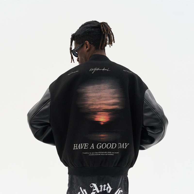 Sunset Landscape Varsity Jacket