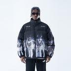 Wolf Print Down Jacket
