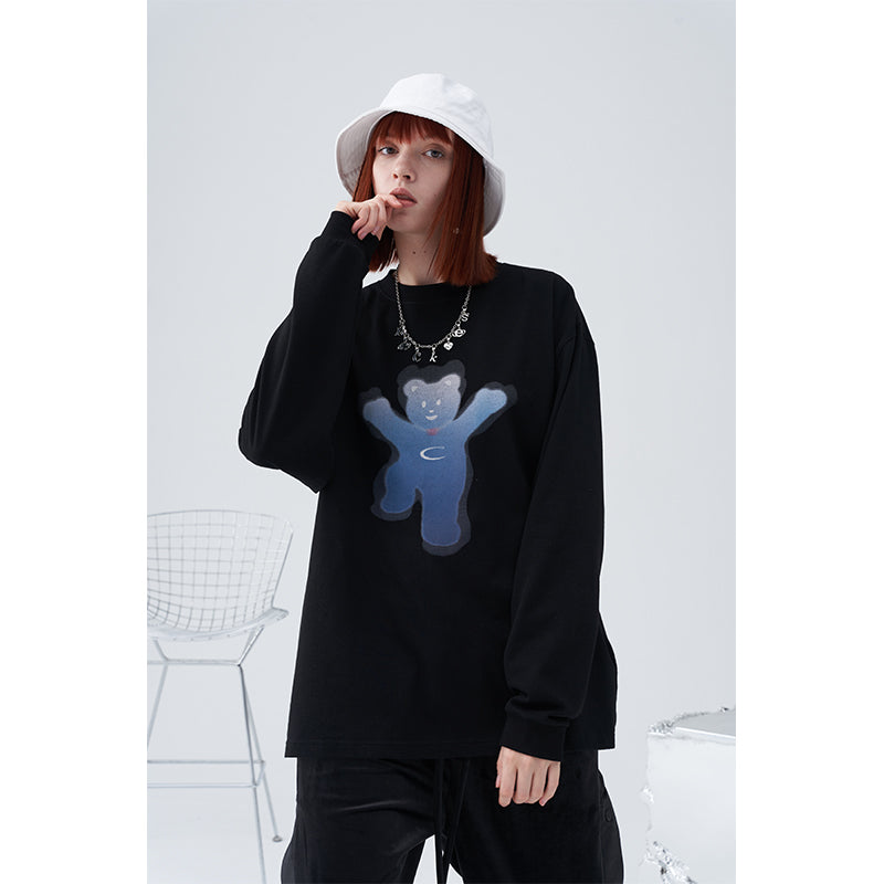 Bear Print Long Sleeved Tee